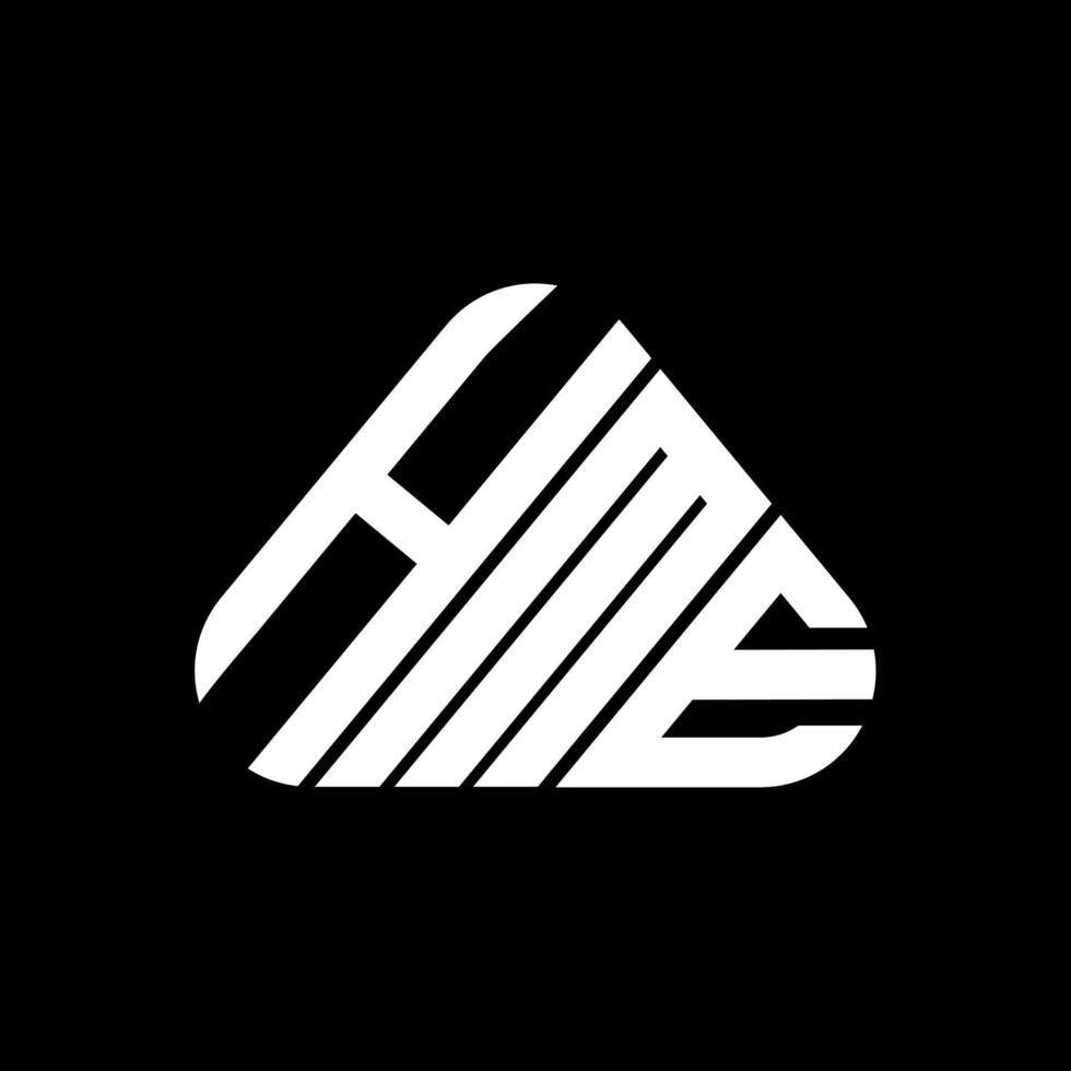 diseño creativo del logotipo de la letra hme con gráfico vectorial, logotipo simple y moderno de hme. vector