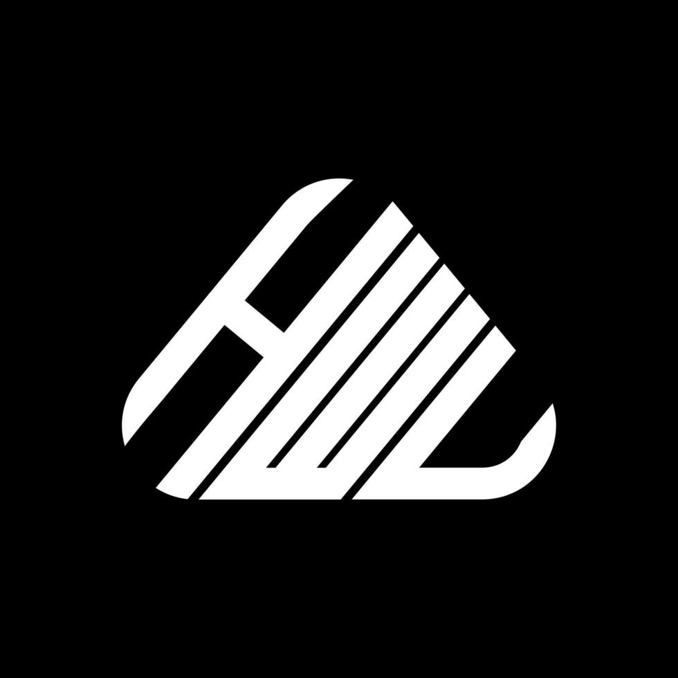 diseño creativo del logotipo de la letra hwu con gráfico vectorial, logotipo simple y moderno de hwu. vector