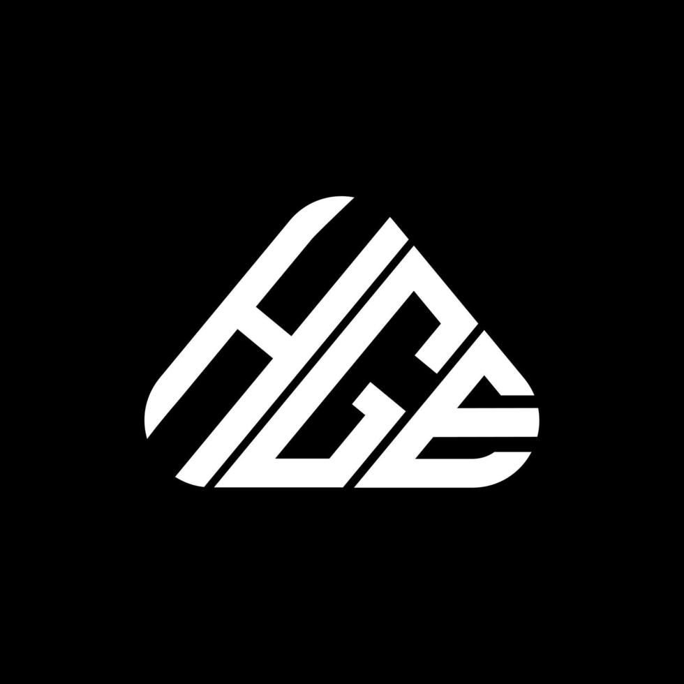 diseño creativo del logotipo de letra hge con gráfico vectorial, logotipo simple y moderno de hge. vector