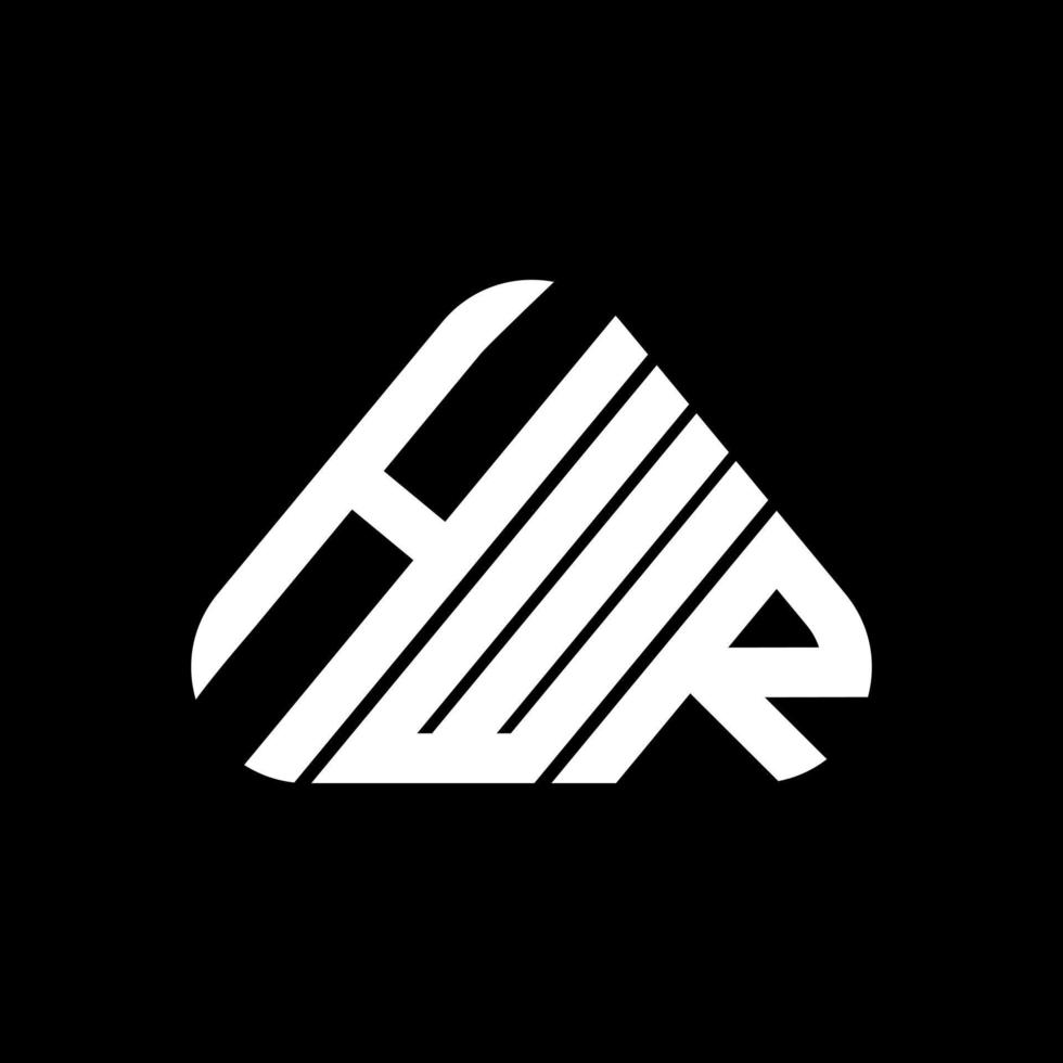 diseño creativo del logotipo de la letra hwr con gráfico vectorial, logotipo simple y moderno de hwr. vector