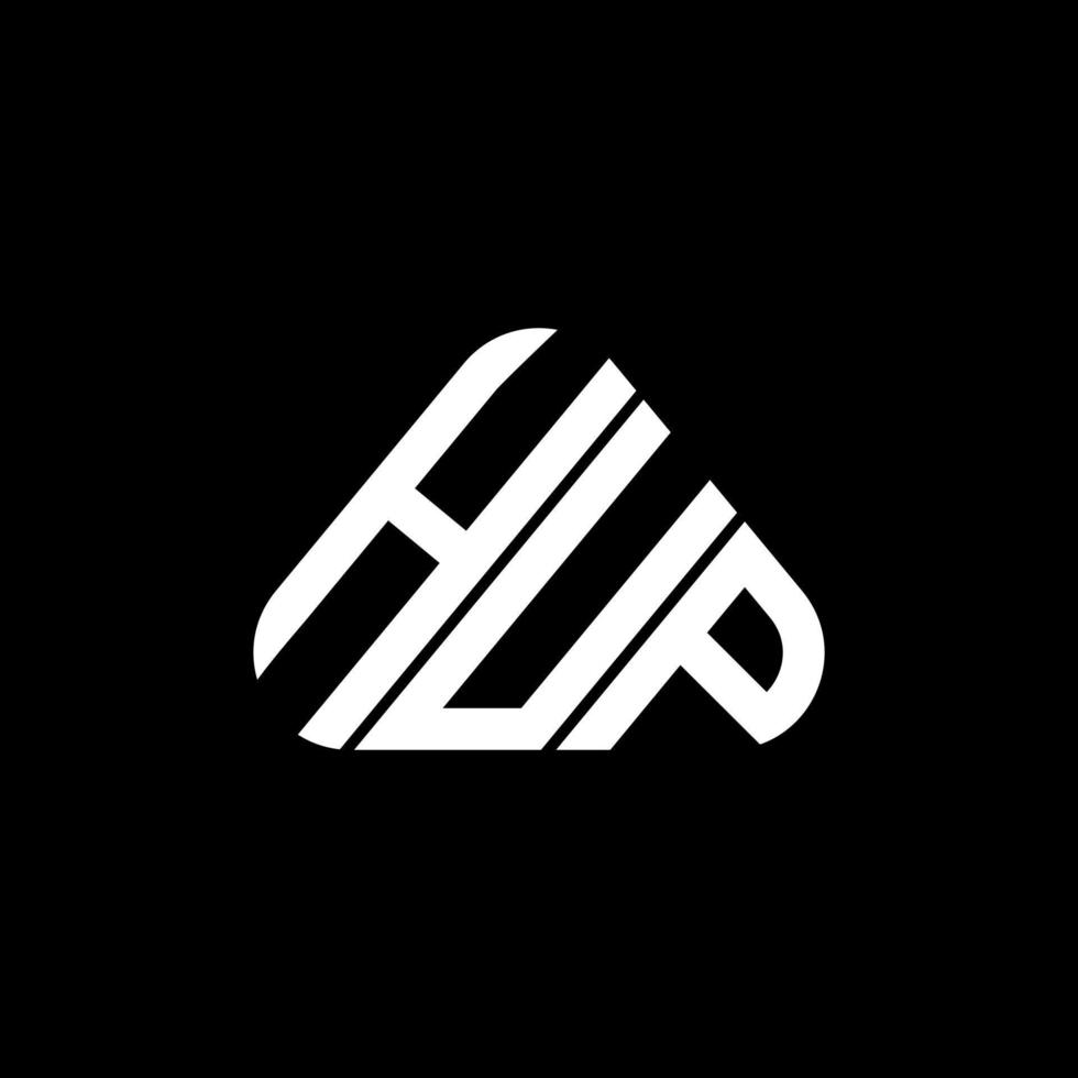 HUP letter logo creative design with vector graphic, HUP simple and modern logo.