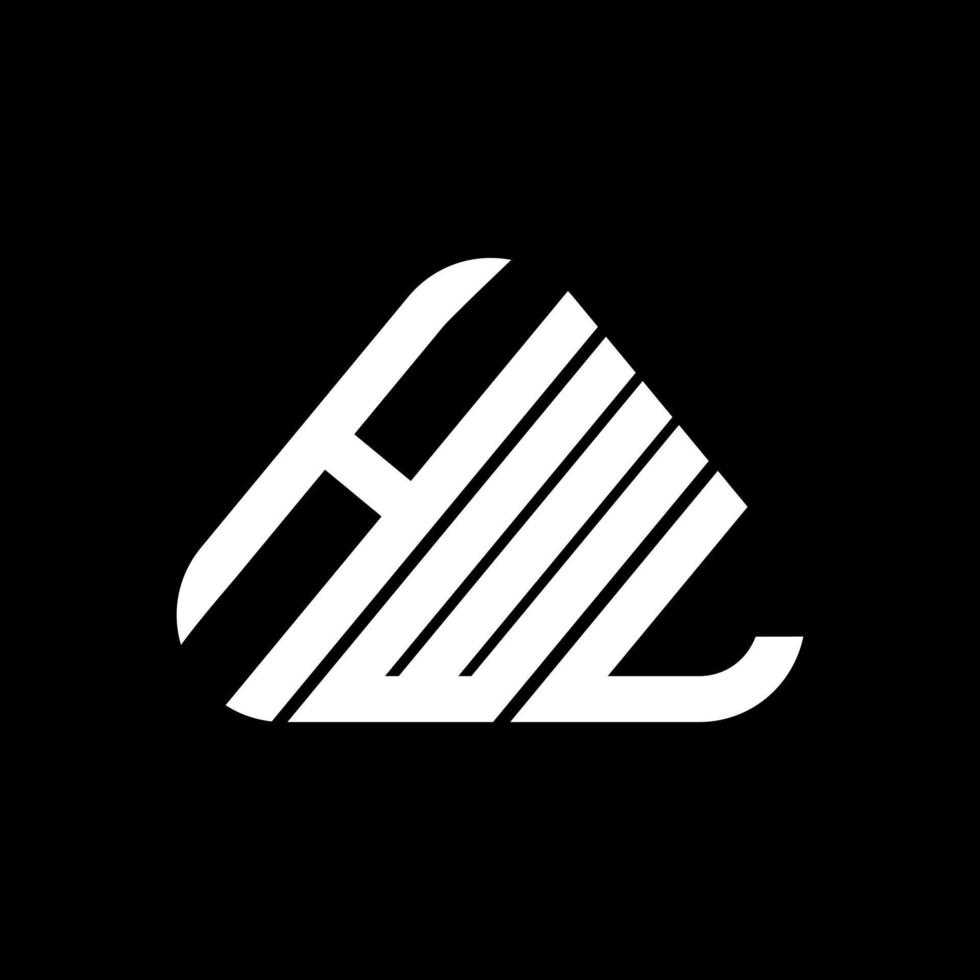 diseño creativo del logotipo de la letra hwl con gráfico vectorial, logotipo simple y moderno de hwl. vector