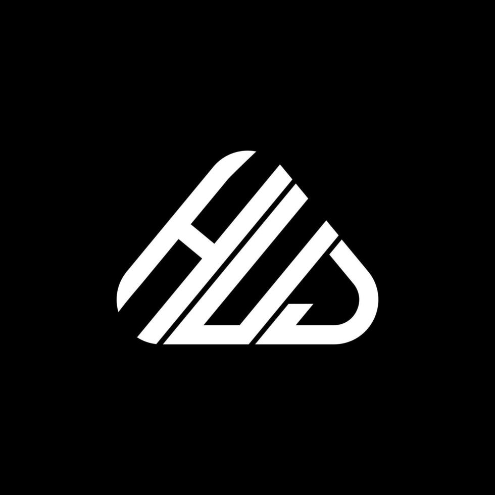HUJ letter logo creative design with vector graphic, HUJ simple and modern logo.