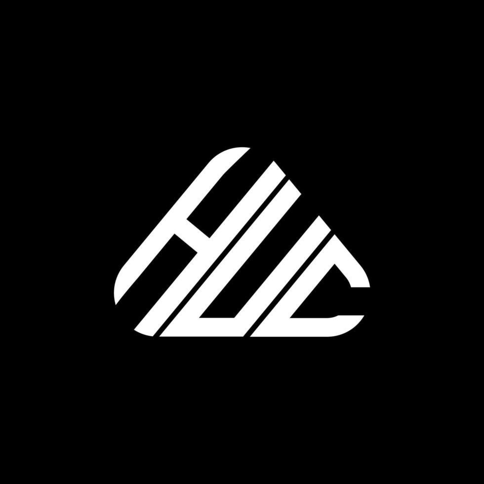 diseño creativo del logotipo de la letra huc con gráfico vectorial, logotipo simple y moderno de huc. vector