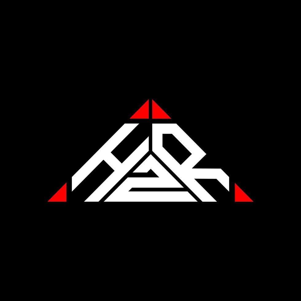HZR letter logo creative design with vector graphic, HZR simple and modern logo.
