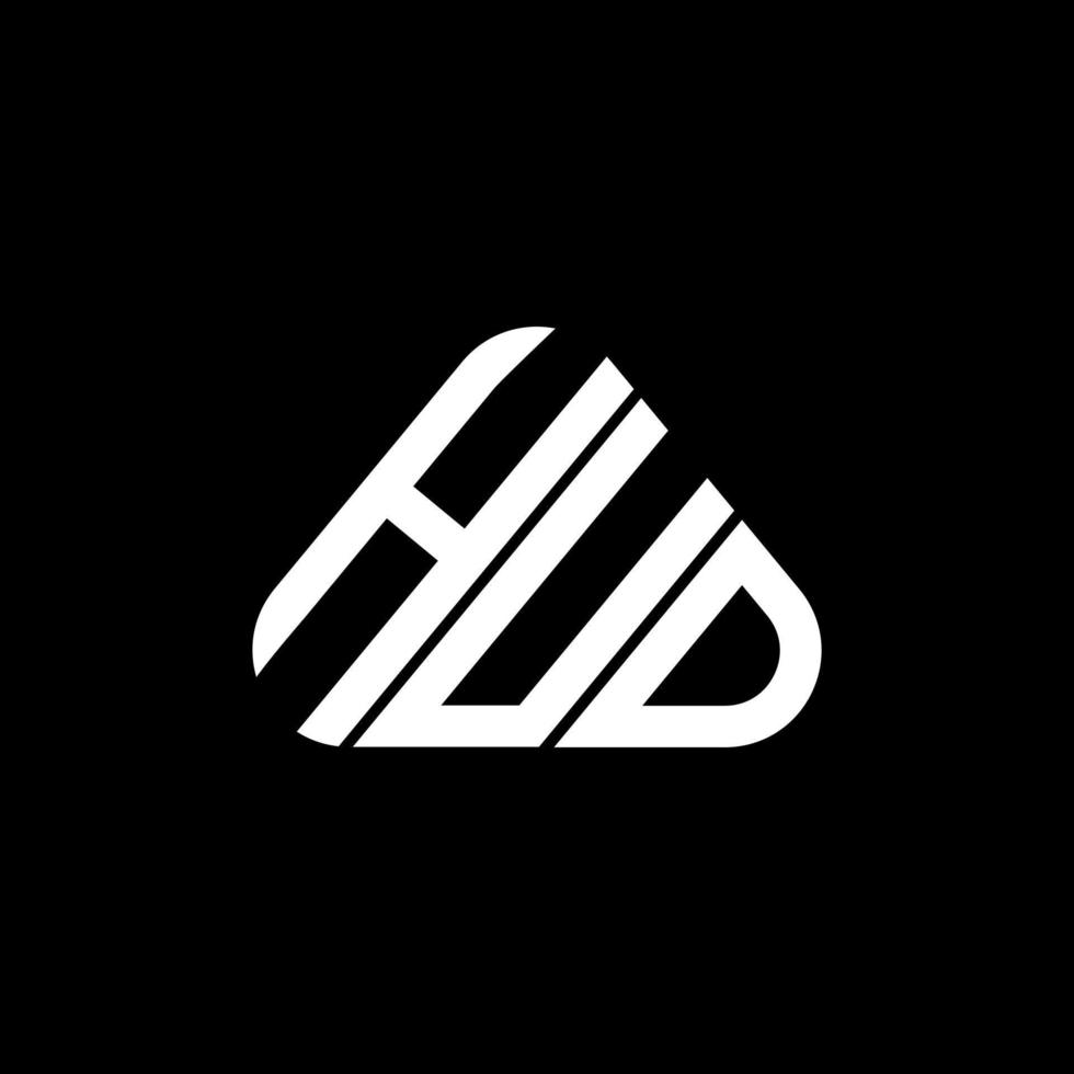 diseño creativo del logotipo de la letra hud con gráfico vectorial, logotipo simple y moderno de hud. vector