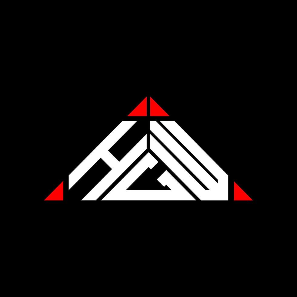 HGW letter logo creative design with vector graphic, HGW simple and modern logo.