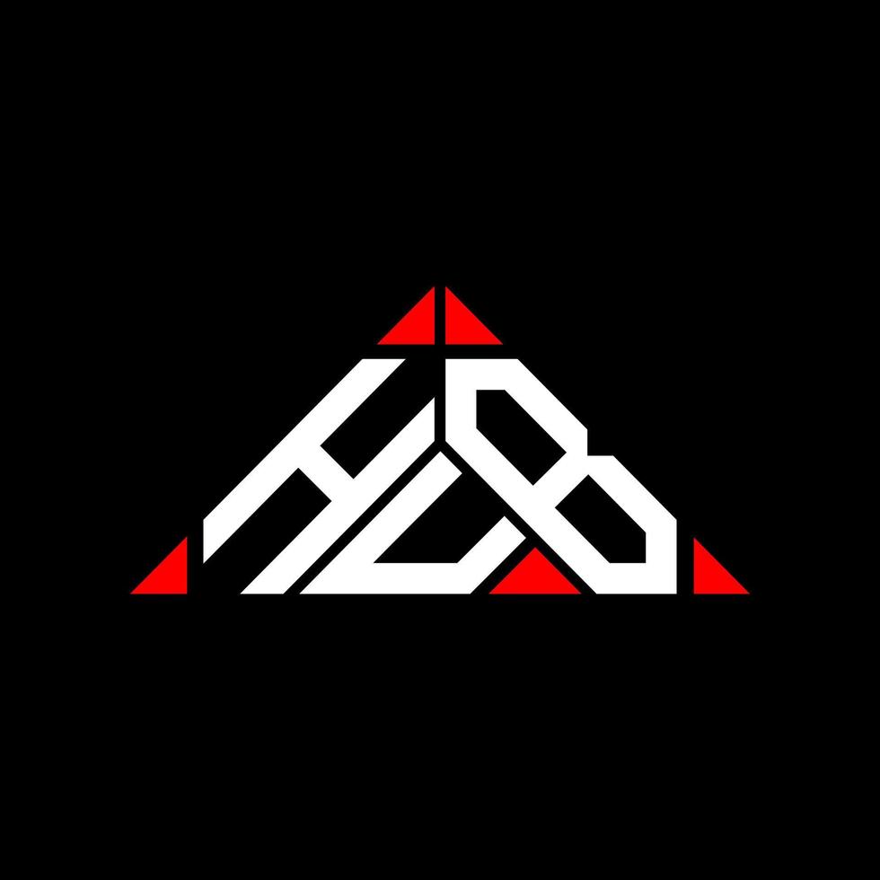 HUB letter logo creative design with vector graphic, HUB simple and