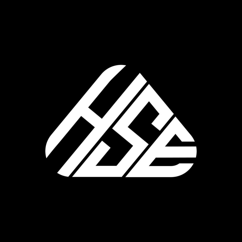 diseño creativo del logotipo de la letra hse con gráfico vectorial, logotipo simple y moderno de hse. vector