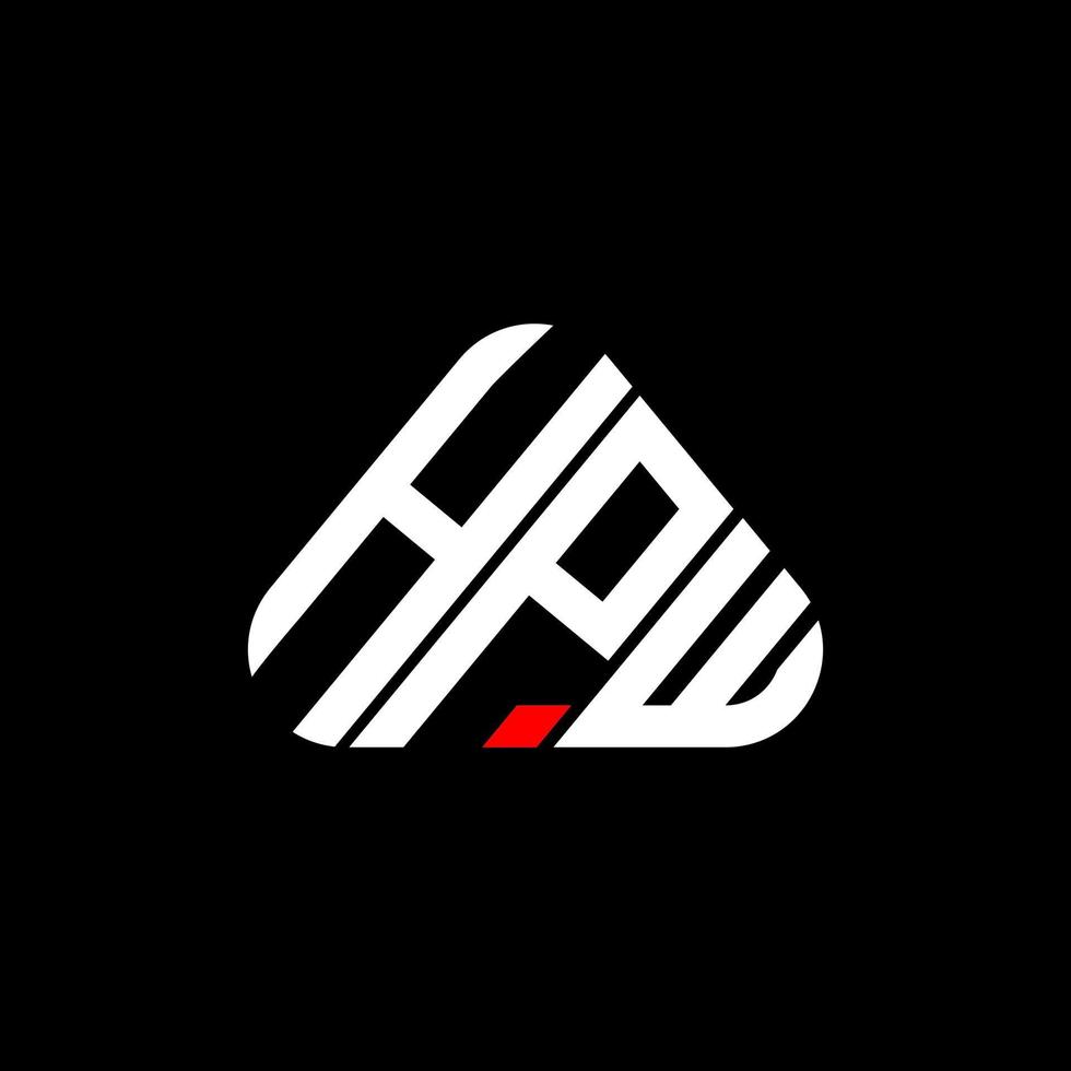 diseño creativo del logotipo de la letra hpw con gráfico vectorial, logotipo simple y moderno de hpw. vector