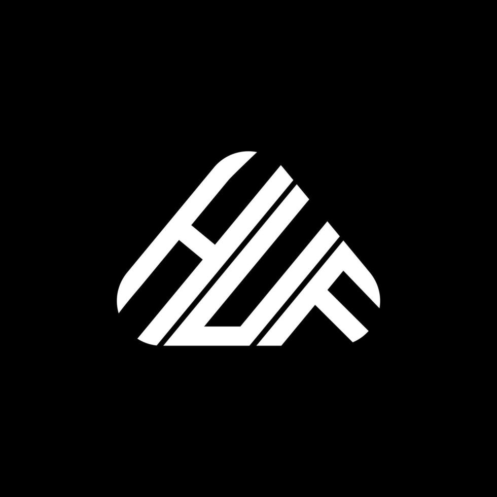 diseño creativo del logotipo de la letra huf con gráfico vectorial, logotipo simple y moderno de huf. vector