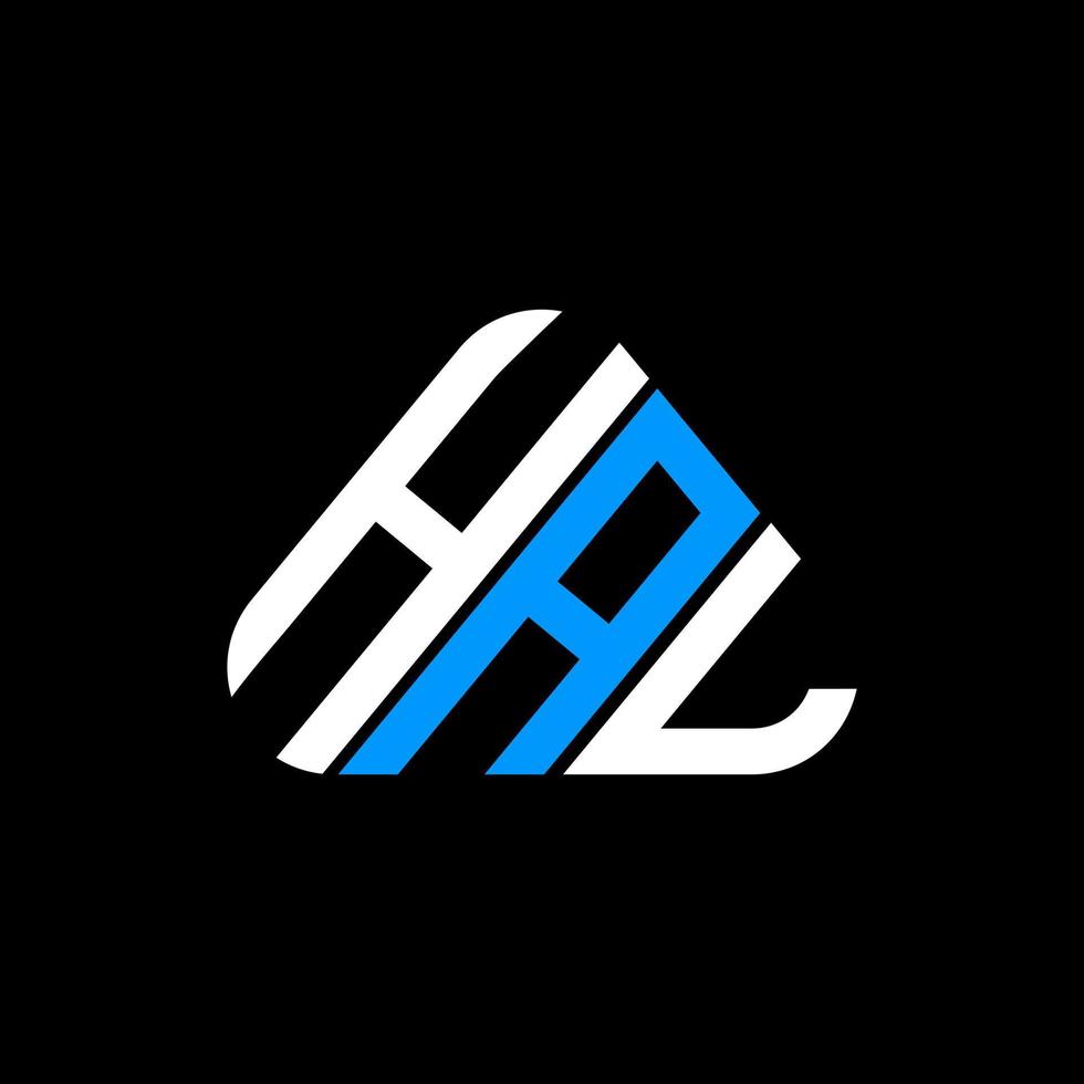 diseño creativo del logotipo de la letra hal con gráfico vectorial, logotipo simple y moderno de hal. vector