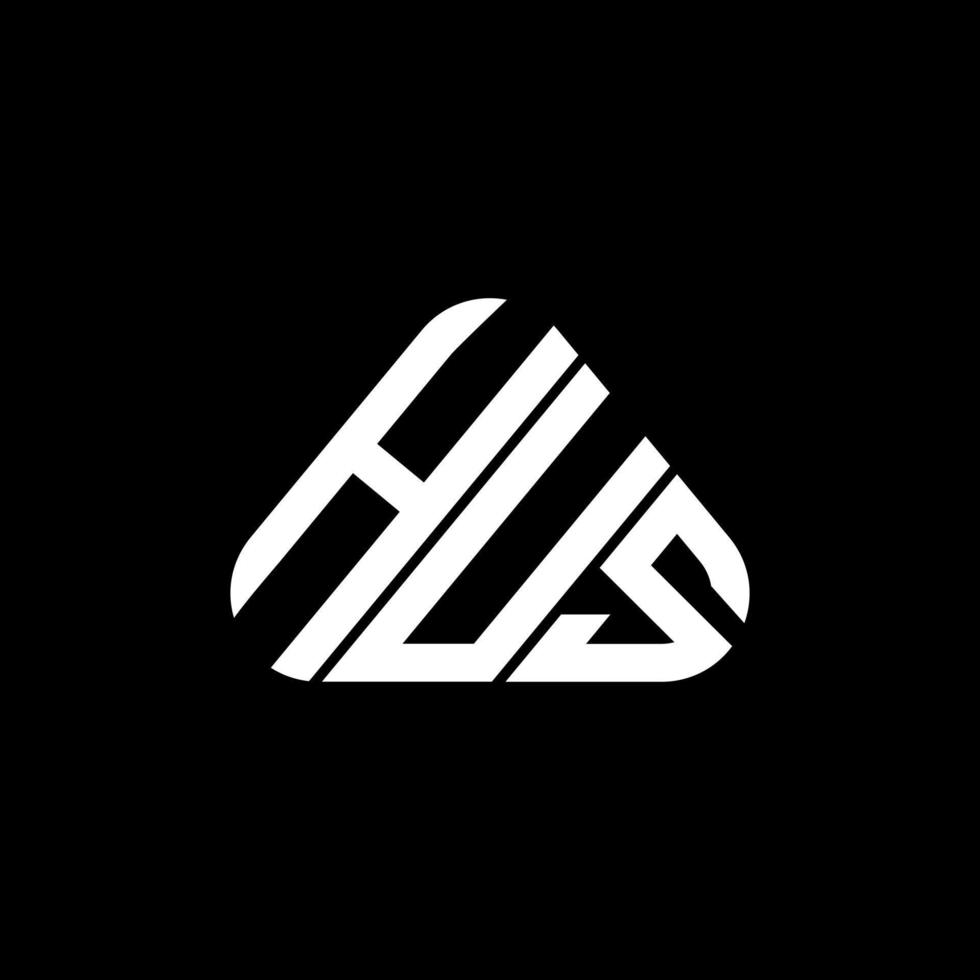 diseño creativo del logotipo de la letra hus con gráfico vectorial, logotipo simple y moderno de hus. vector