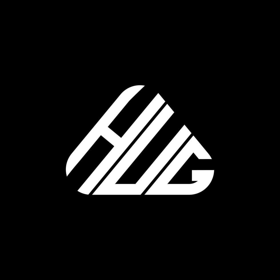HUG letter logo creative design with vector graphic, HUG simple and modern logo.