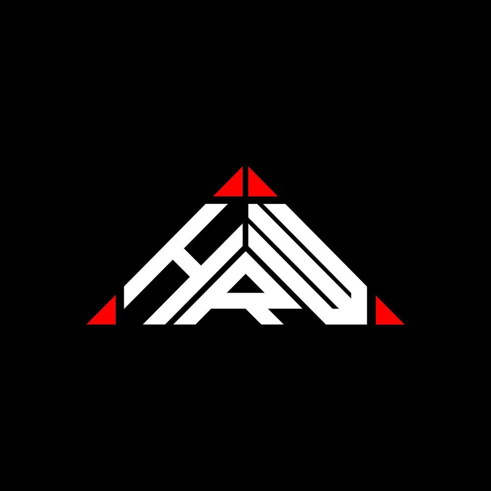 HRW letter logo creative design with vector graphic, HRW simple and modern logo.