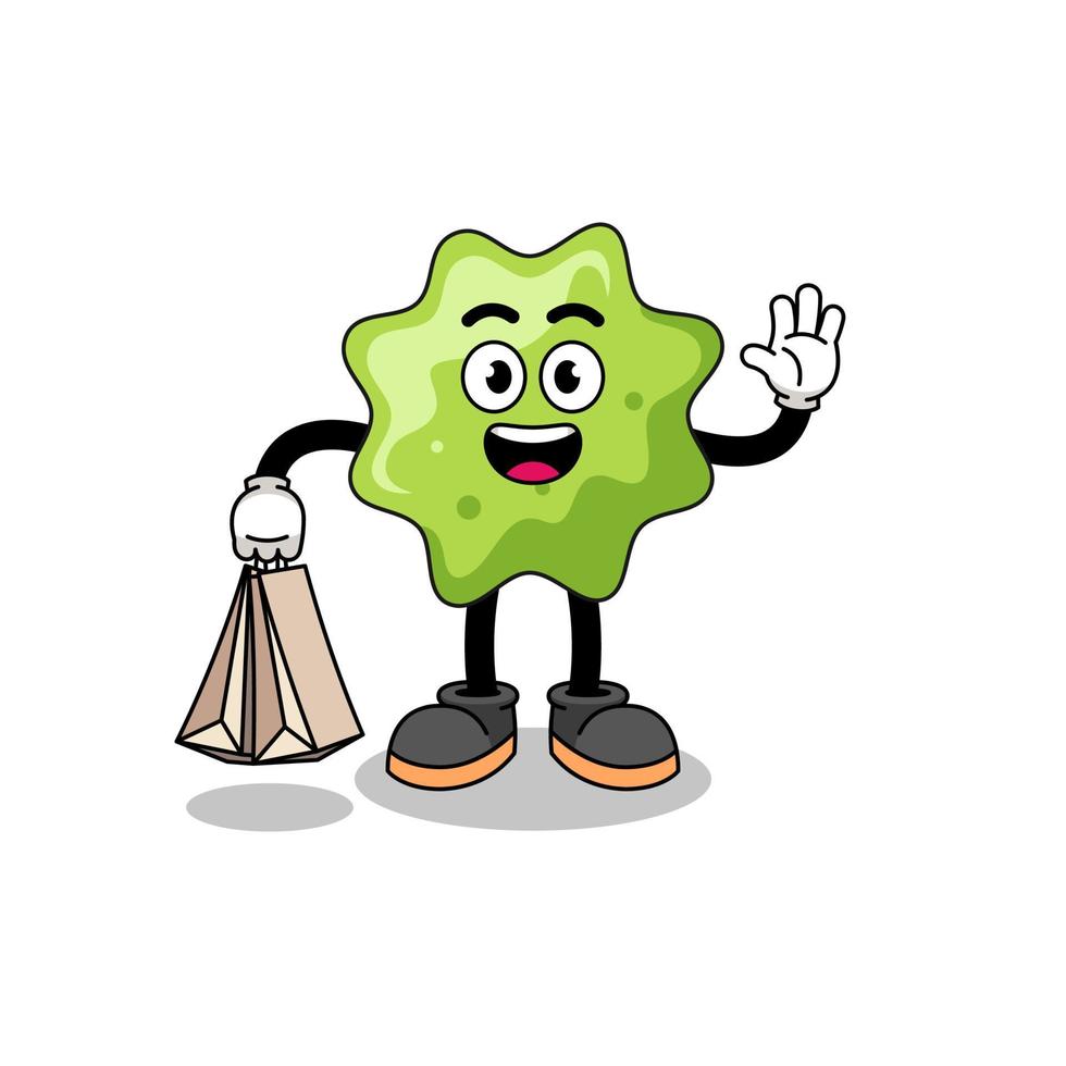 Cartoon of splat shopping vector