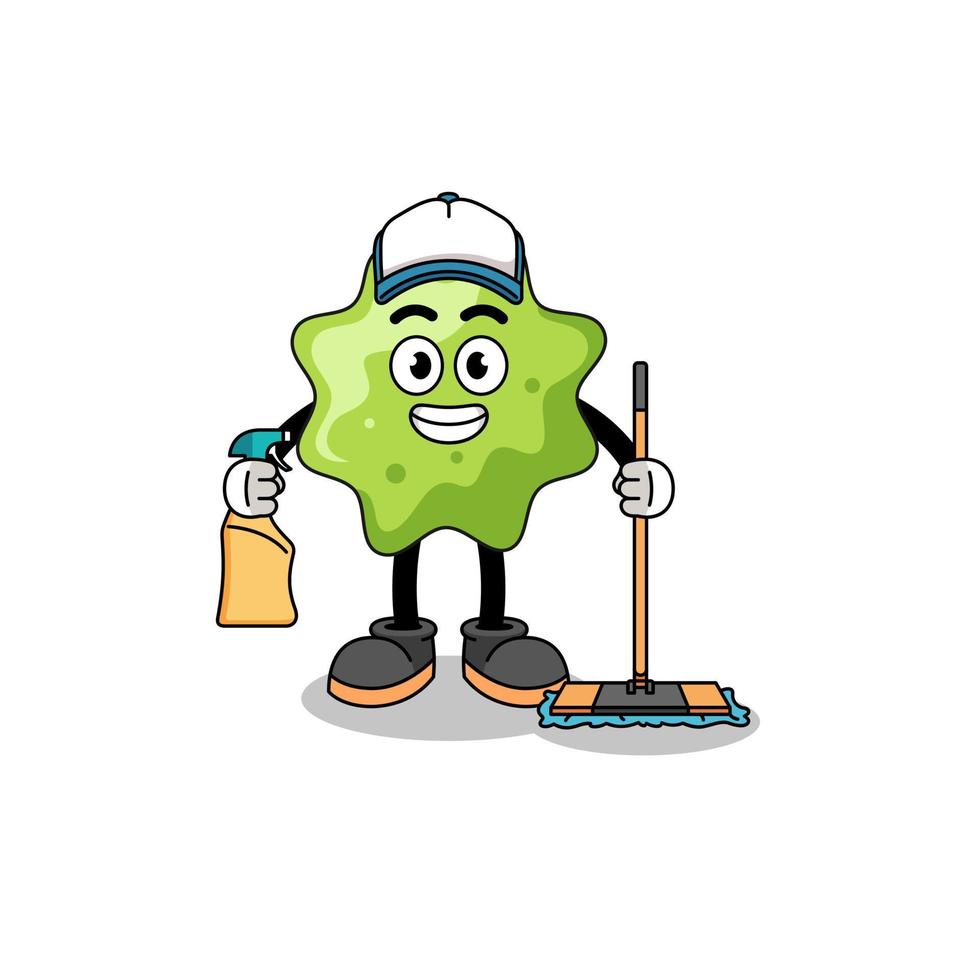 Character mascot of splat as a cleaning services vector