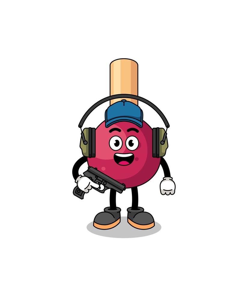 Character mascot of matches doing shooting range vector