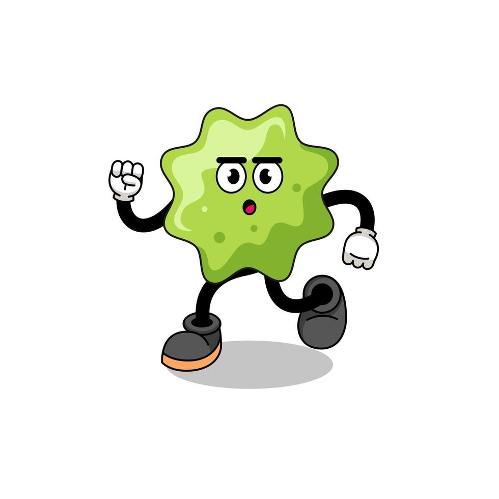running splat mascot illustration vector