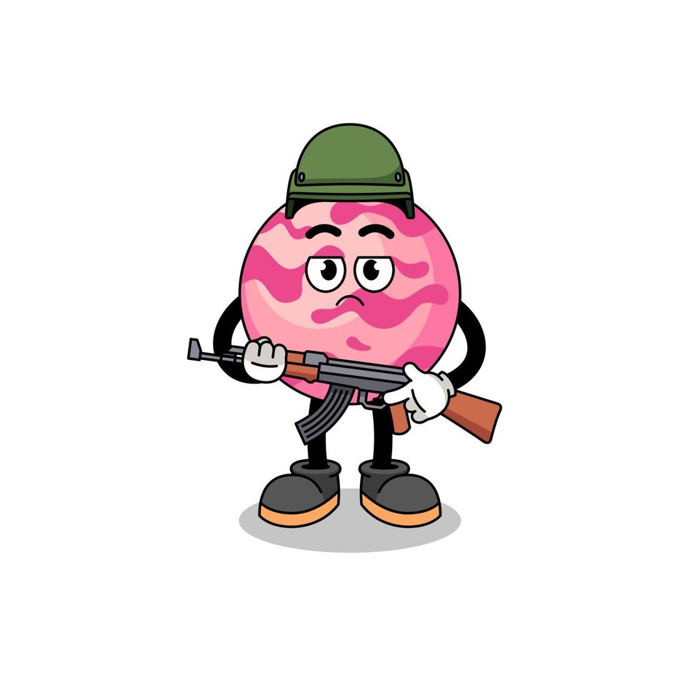 Cartoon of ice cream scoop soldier vector