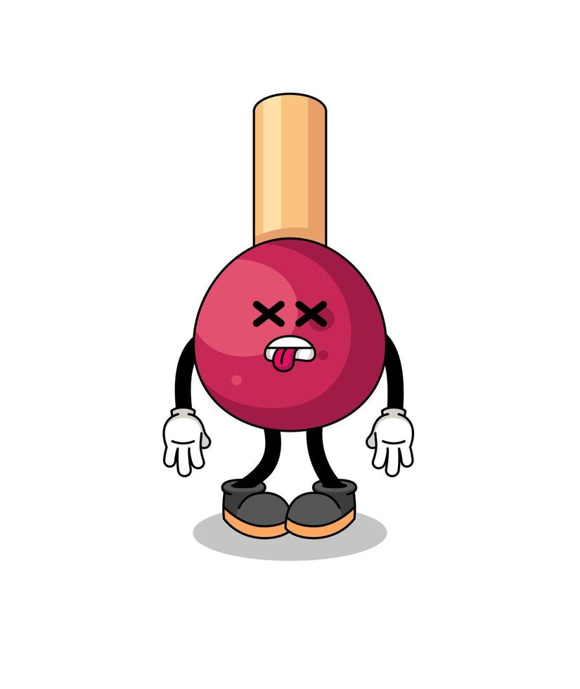 matches mascot illustration is dead vector