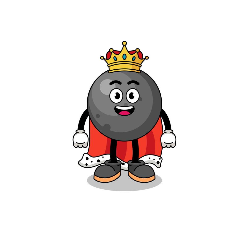 Mascot Illustration of cannon ball king vector