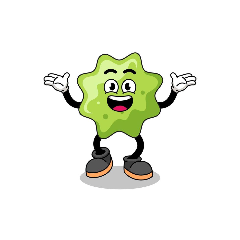 splat cartoon searching with happy gesture vector