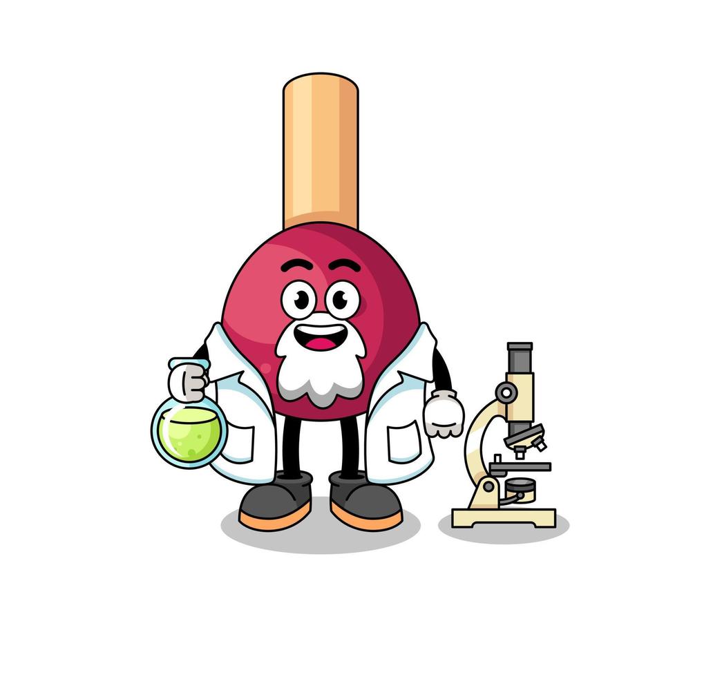Mascot of matches as a scientist vector