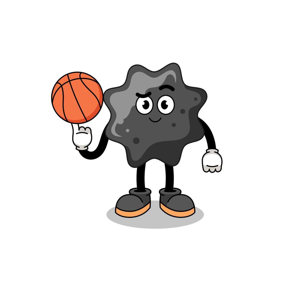 ink illustration as a basketball player vector