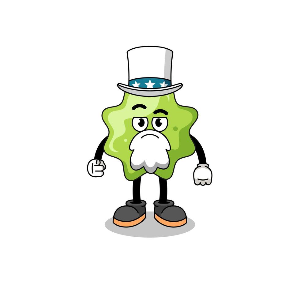 Illustration of splat cartoon with i want you gesture vector
