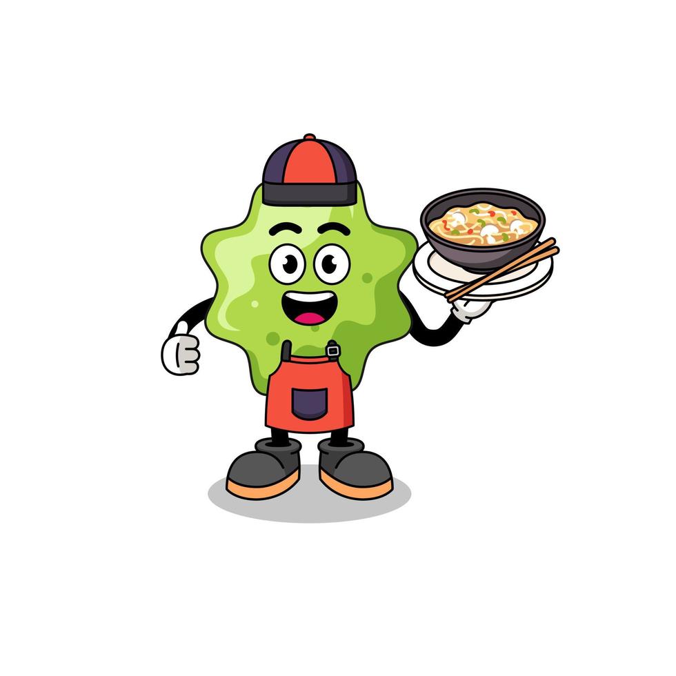 Illustration of splat as an asian chef vector