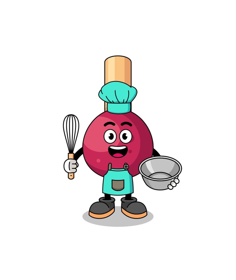 Illustration of matches as a bakery chef vector