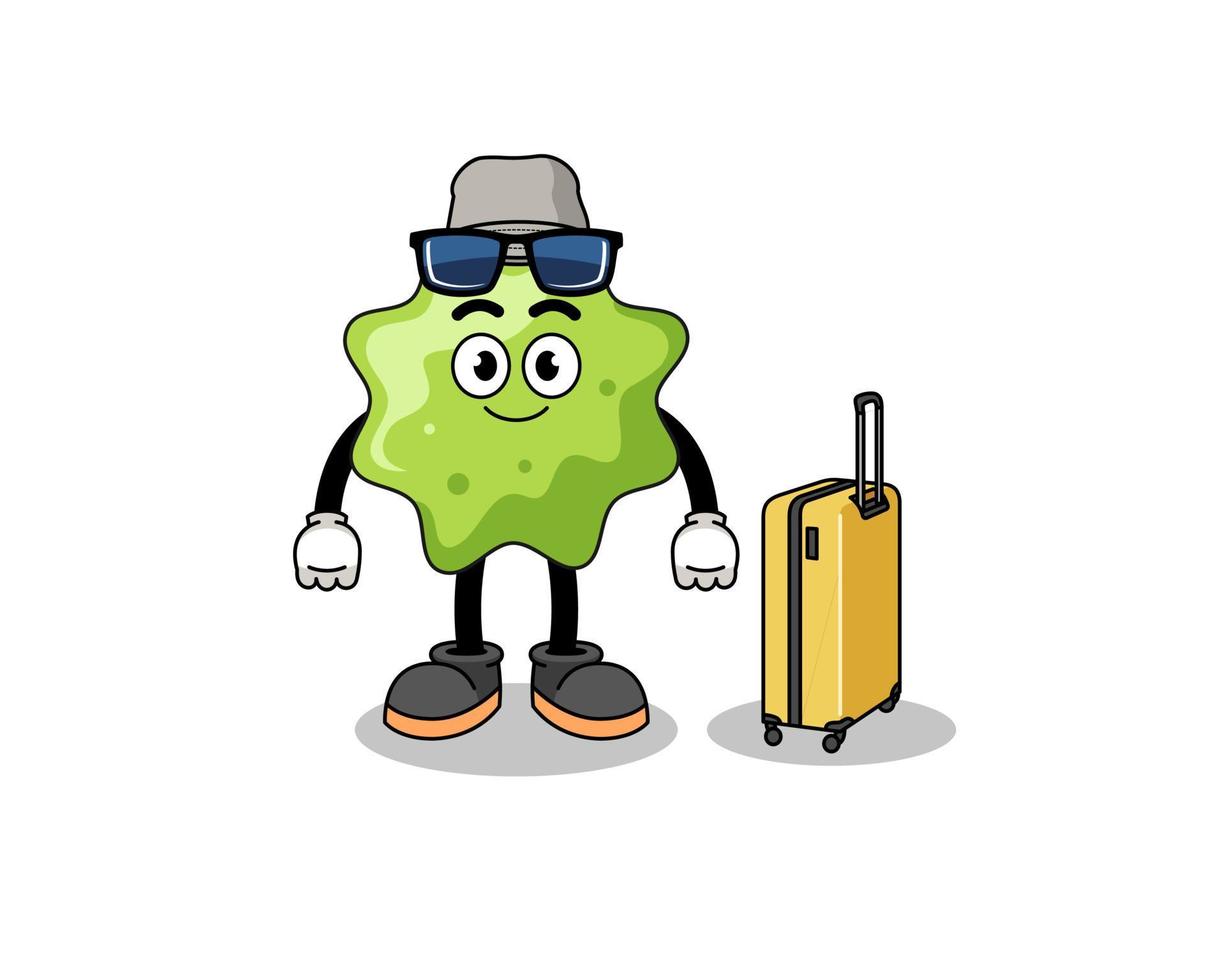 splat mascot doing vacation vector