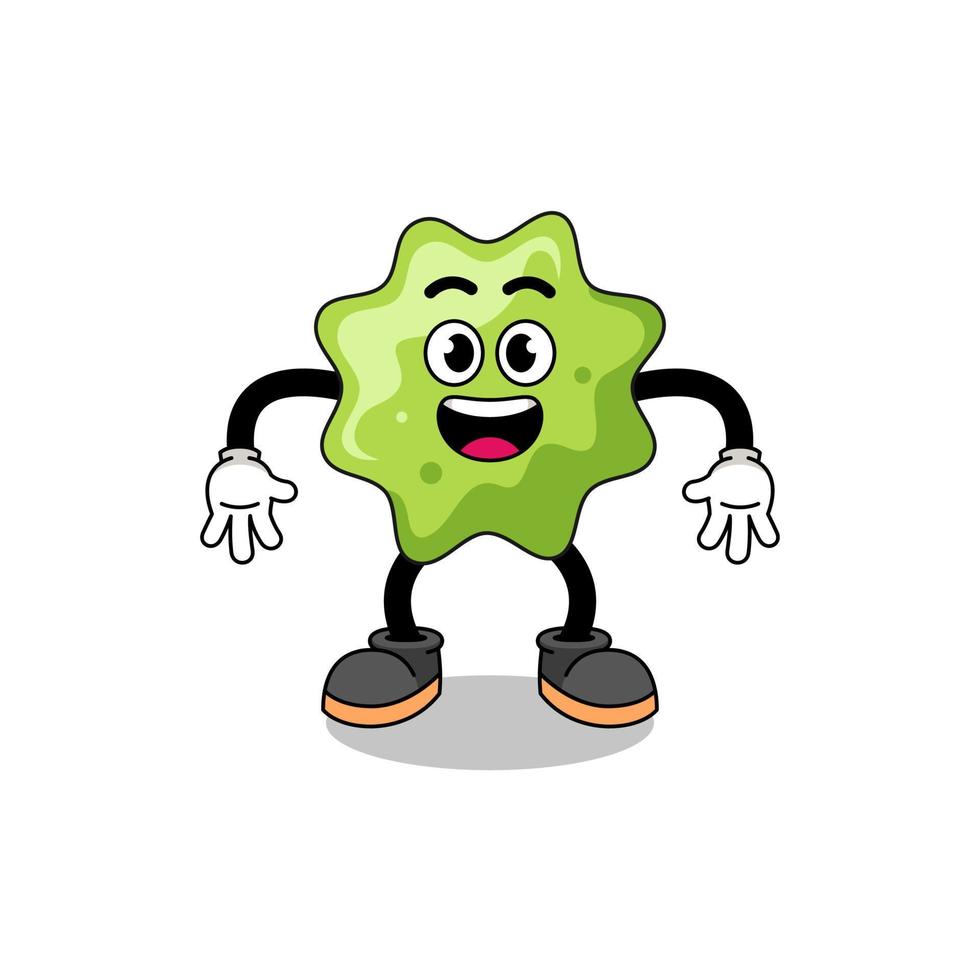 splat cartoon with surprised gesture vector