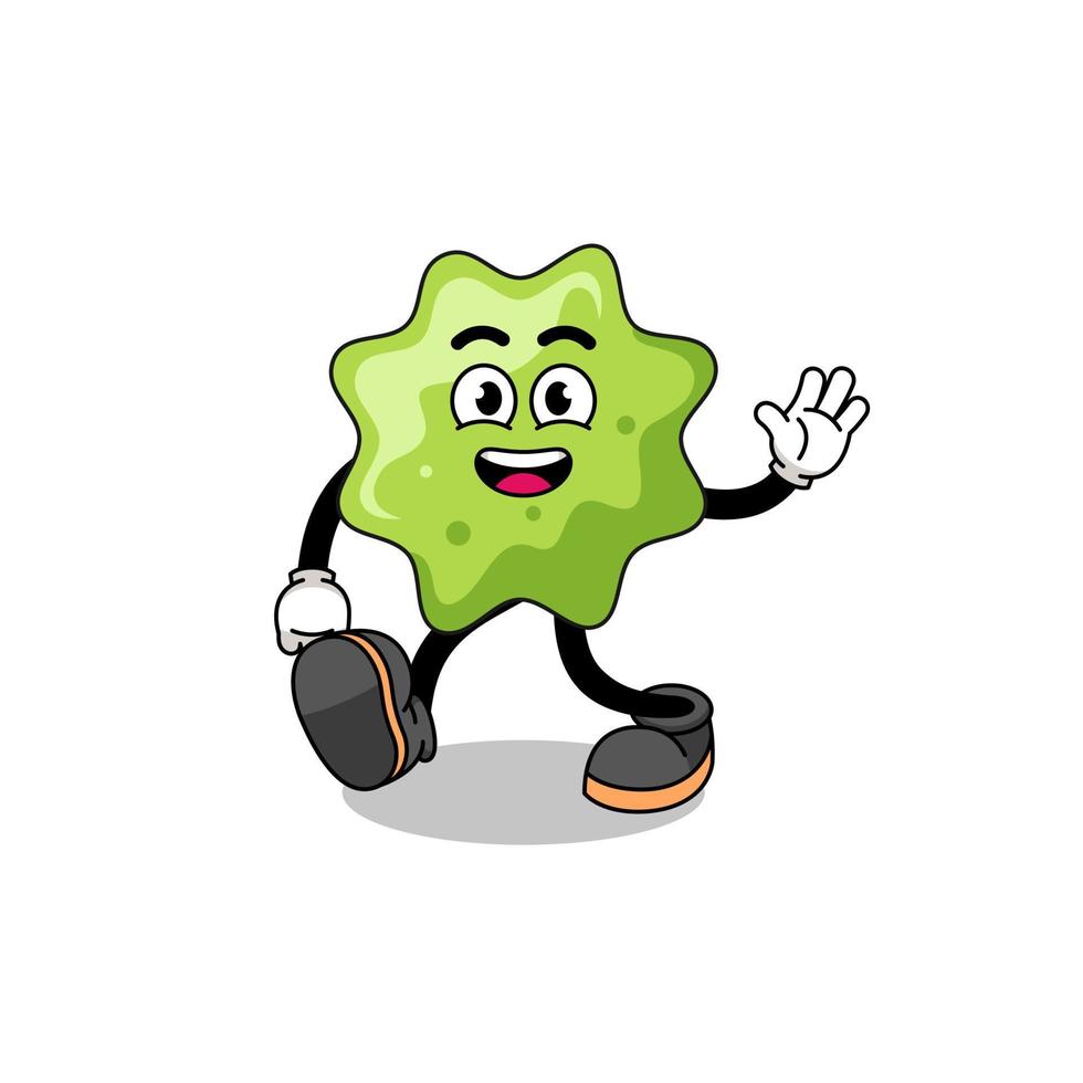 splat cartoon walking vector