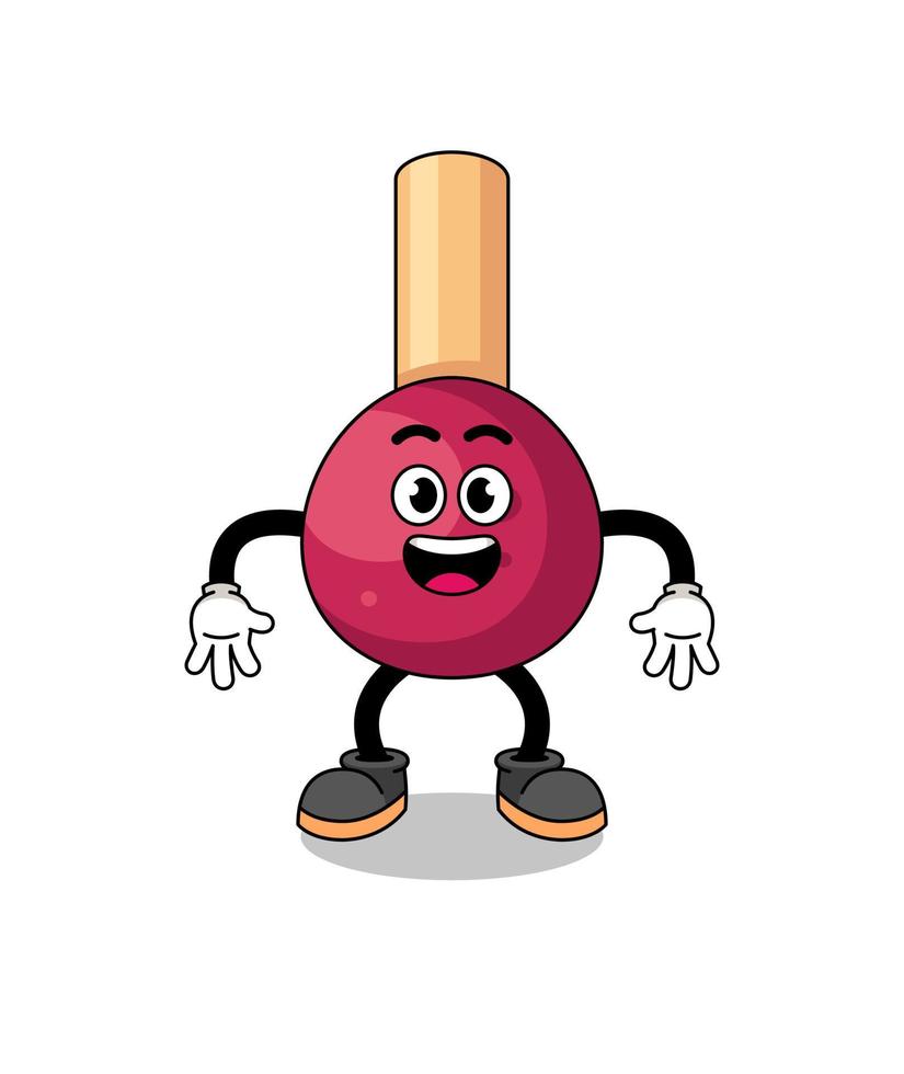matches cartoon with surprised gesture vector