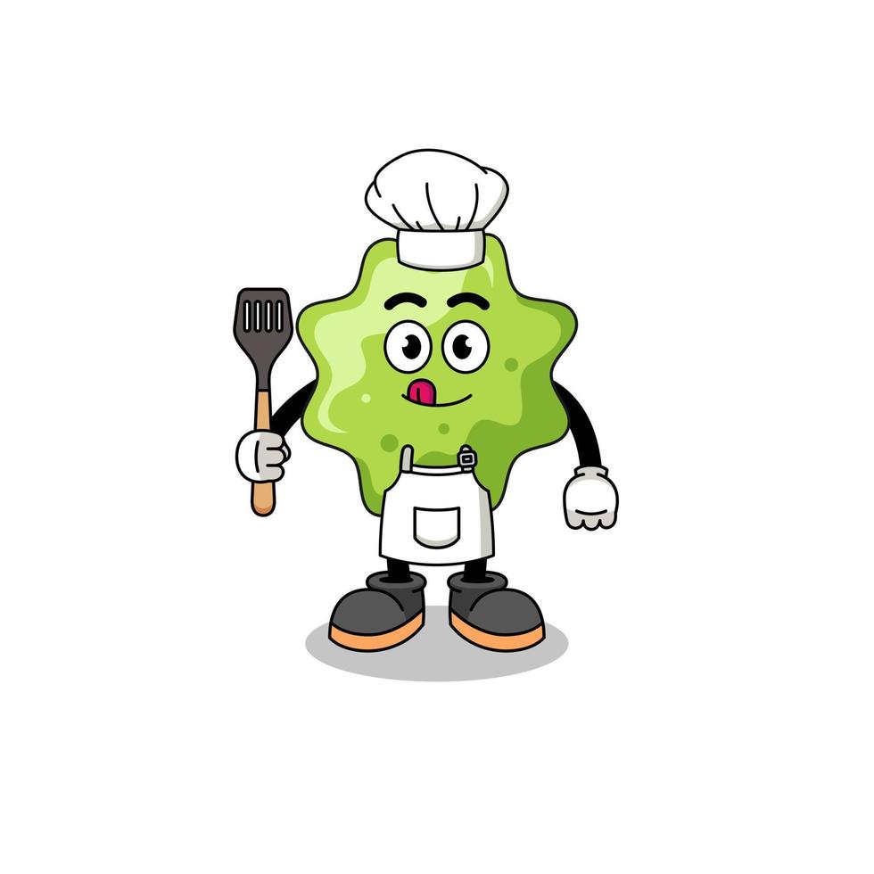 ilustración de la mascota del chef splat vector