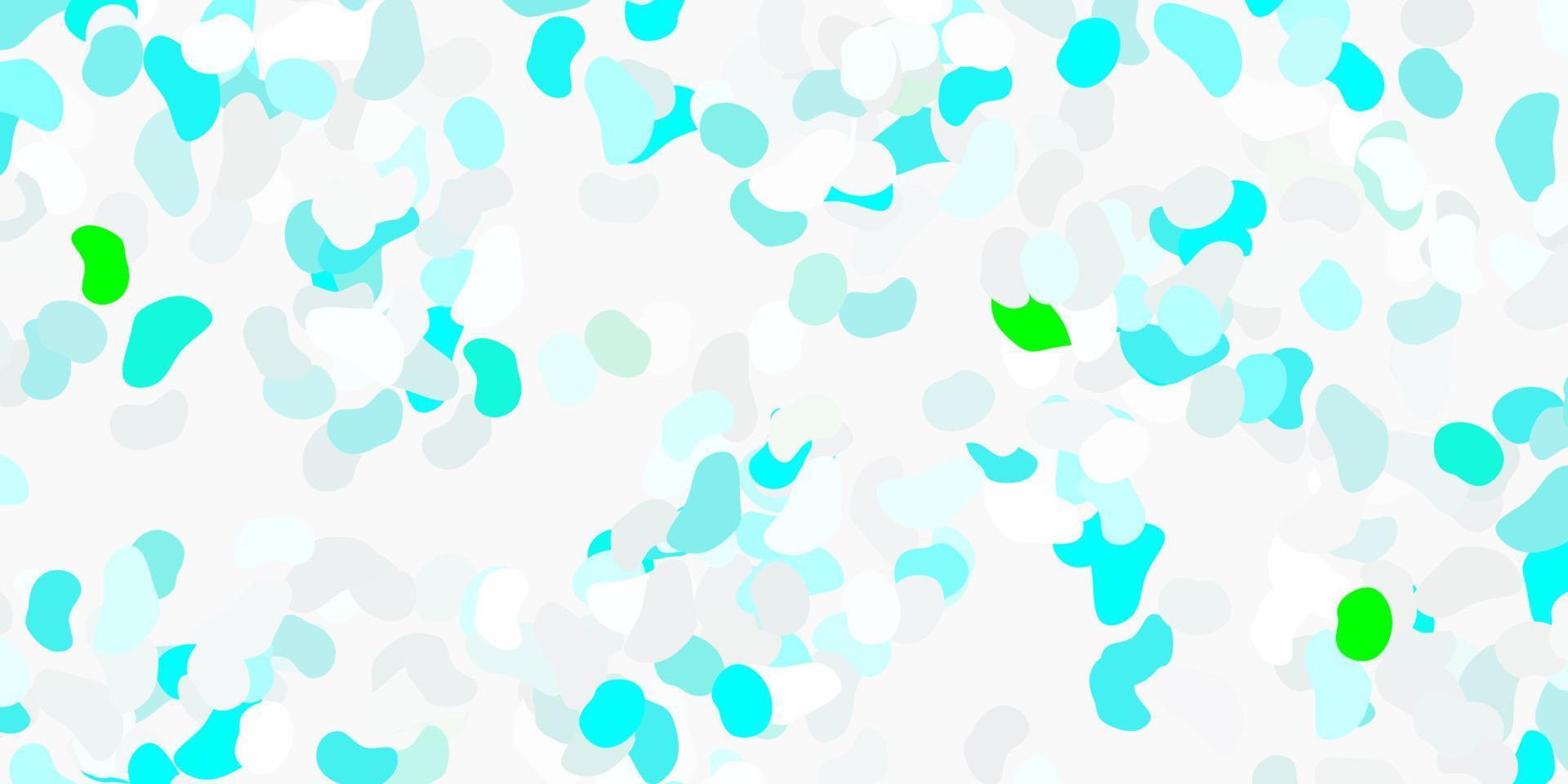 Light blue, green vector background with random forms.