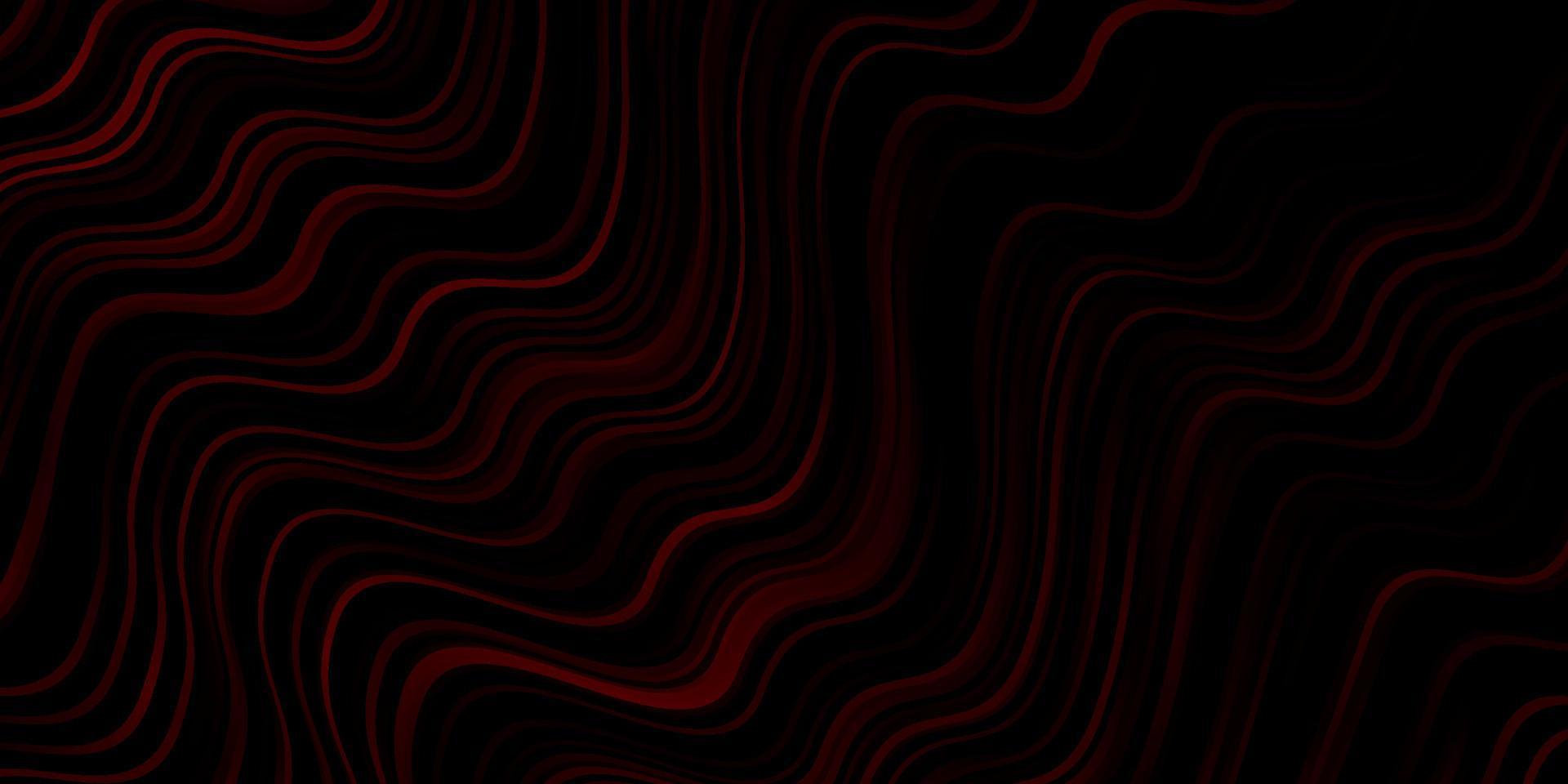 plantilla de vector rojo oscuro con líneas curvas.