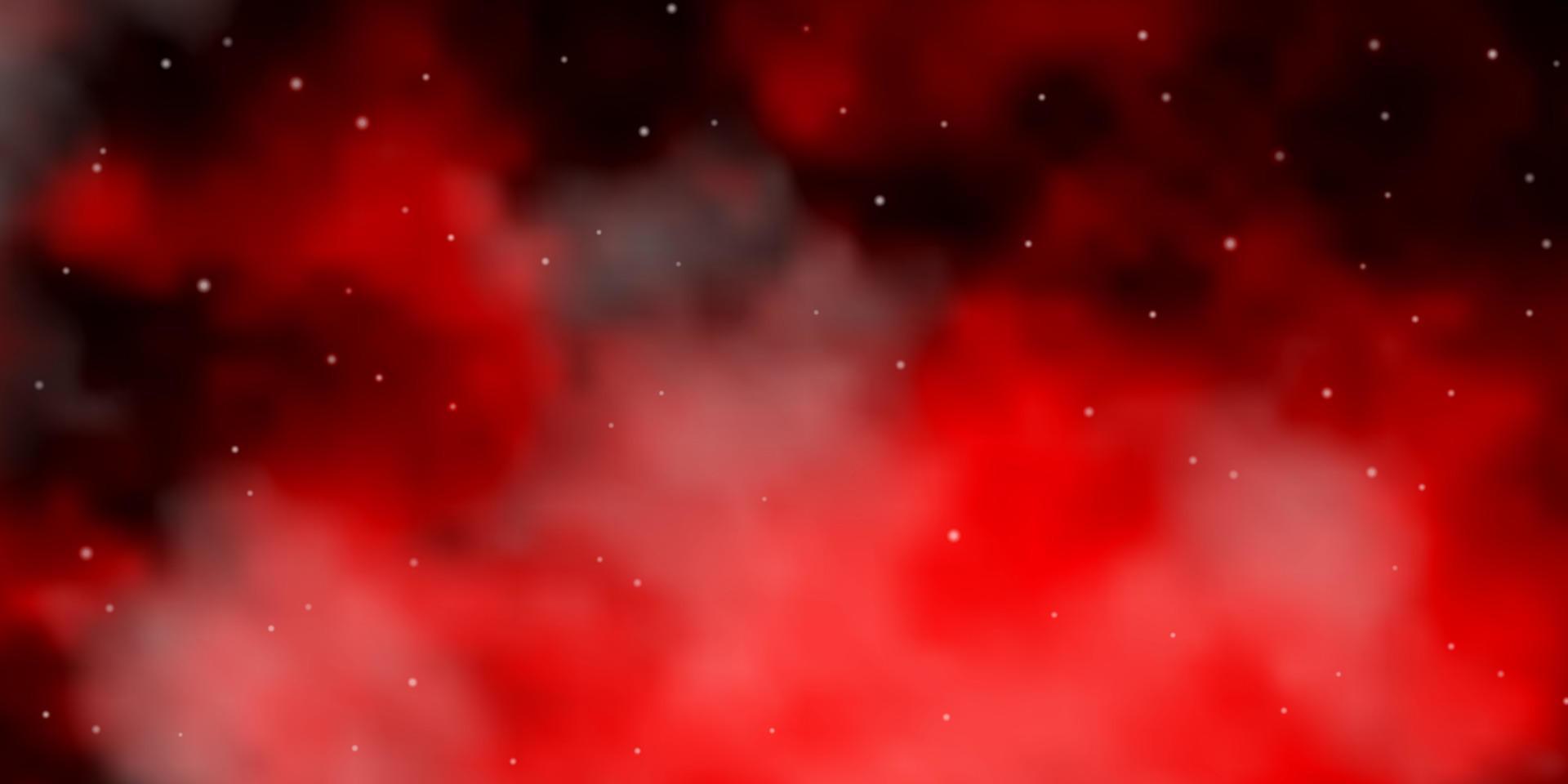 Dark Red vector texture with beautiful stars.