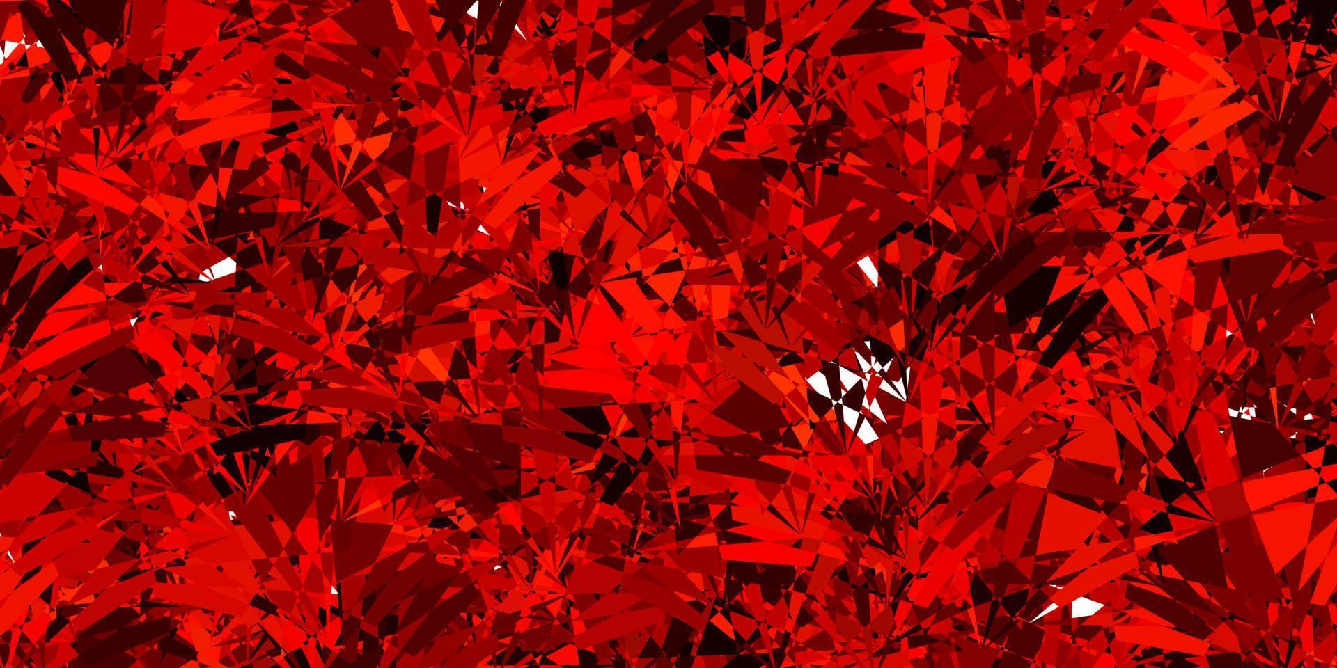 Light Red, Yellow vector pattern with polygonal shapes.