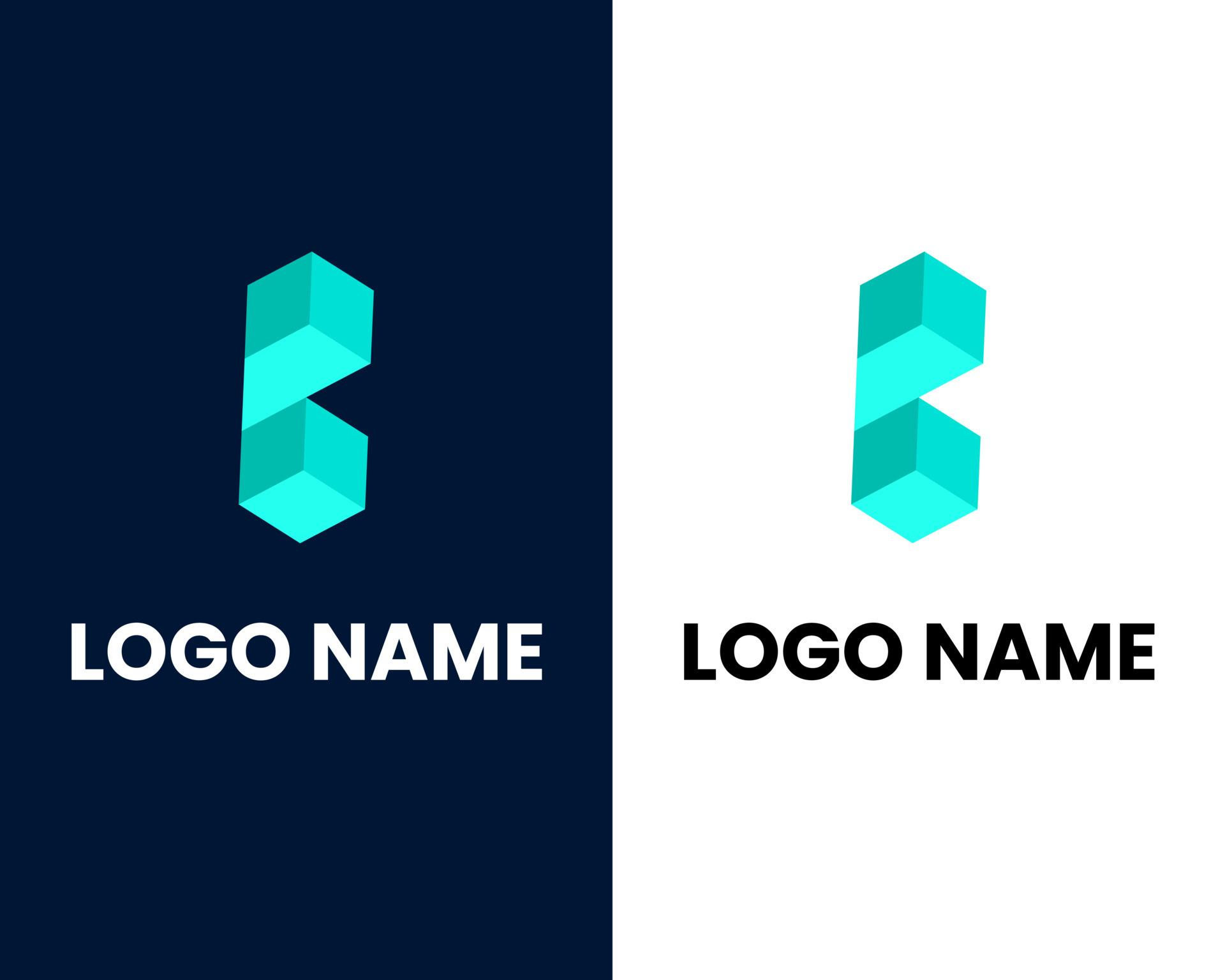 letter b with box modern business logo design template 14856414 Vector