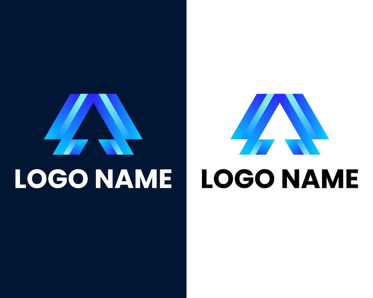 letter a with arrow mark modern business logo design template vector