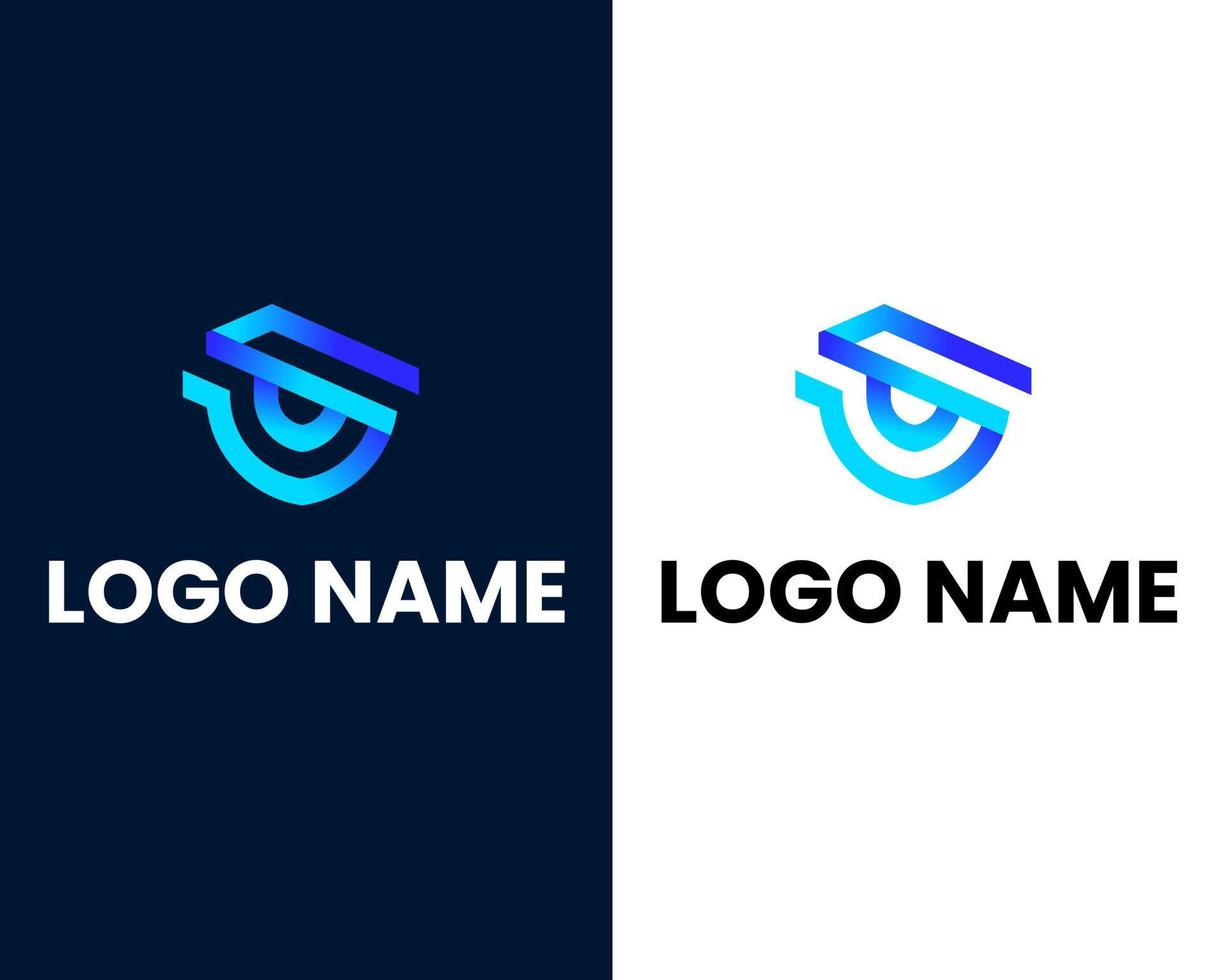 letter s with d modern business logo design template vector