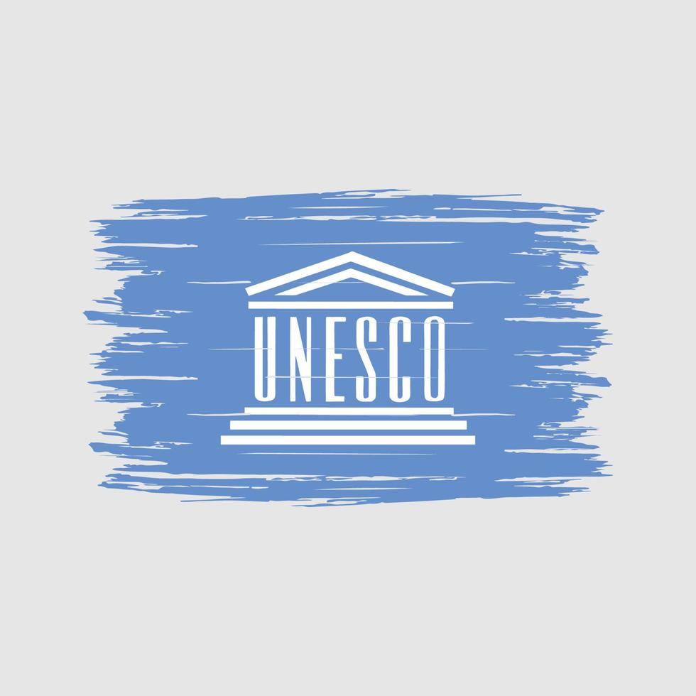 Unesco Flag Brush vector