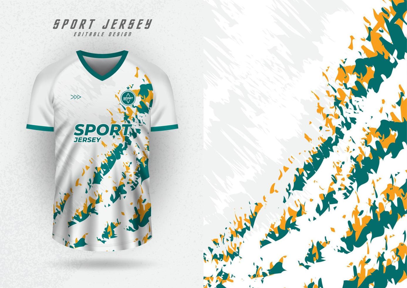 Background mockup for sports jerseys, jerseys, running jerseys, patterns, sideways, green and yellow. vector