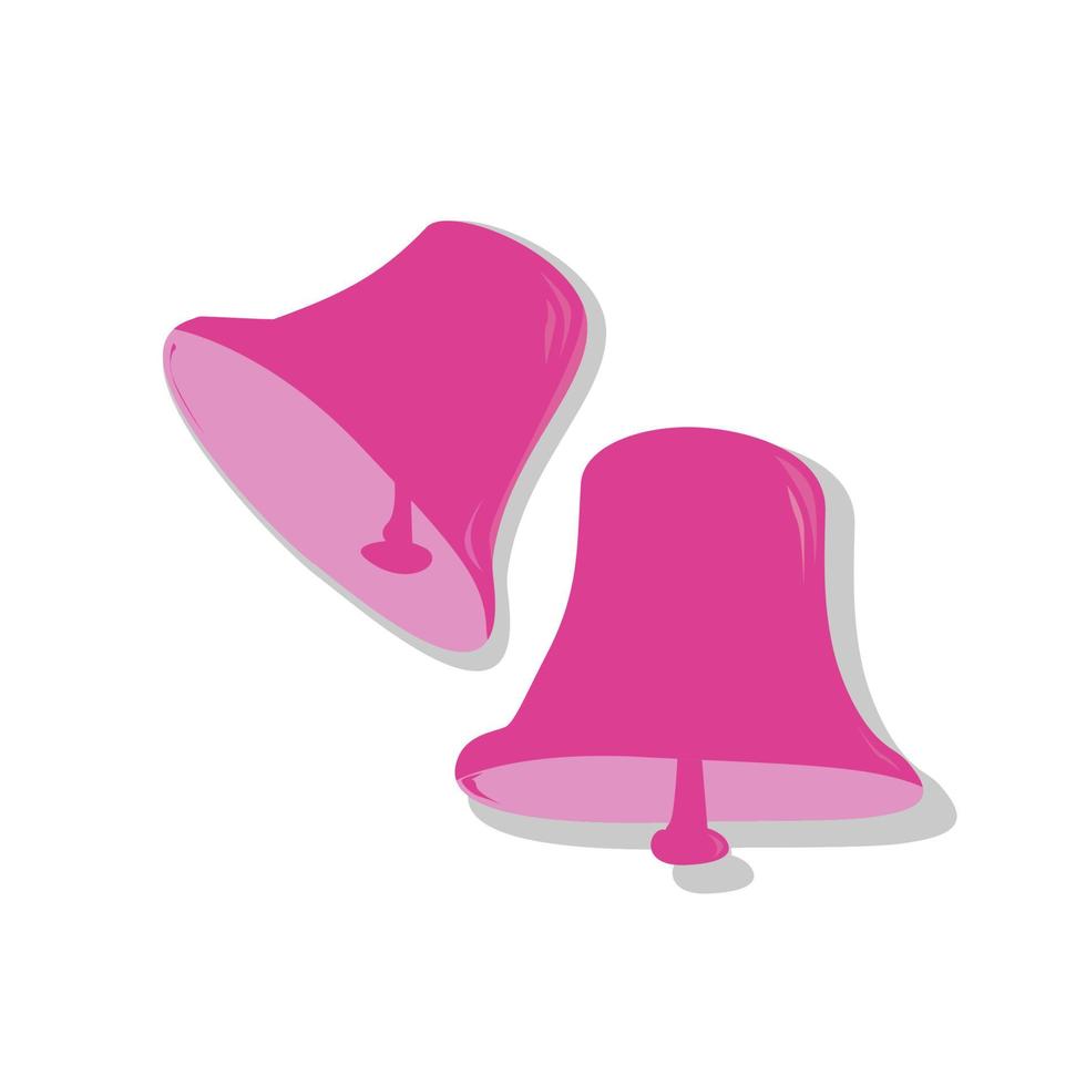 Christmas bells, pink color vector