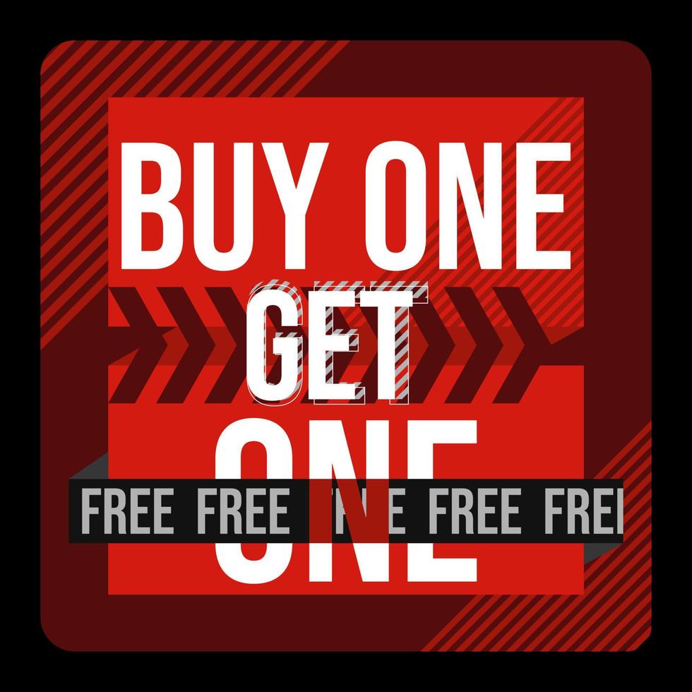 Buy one get one,poster social media square vector