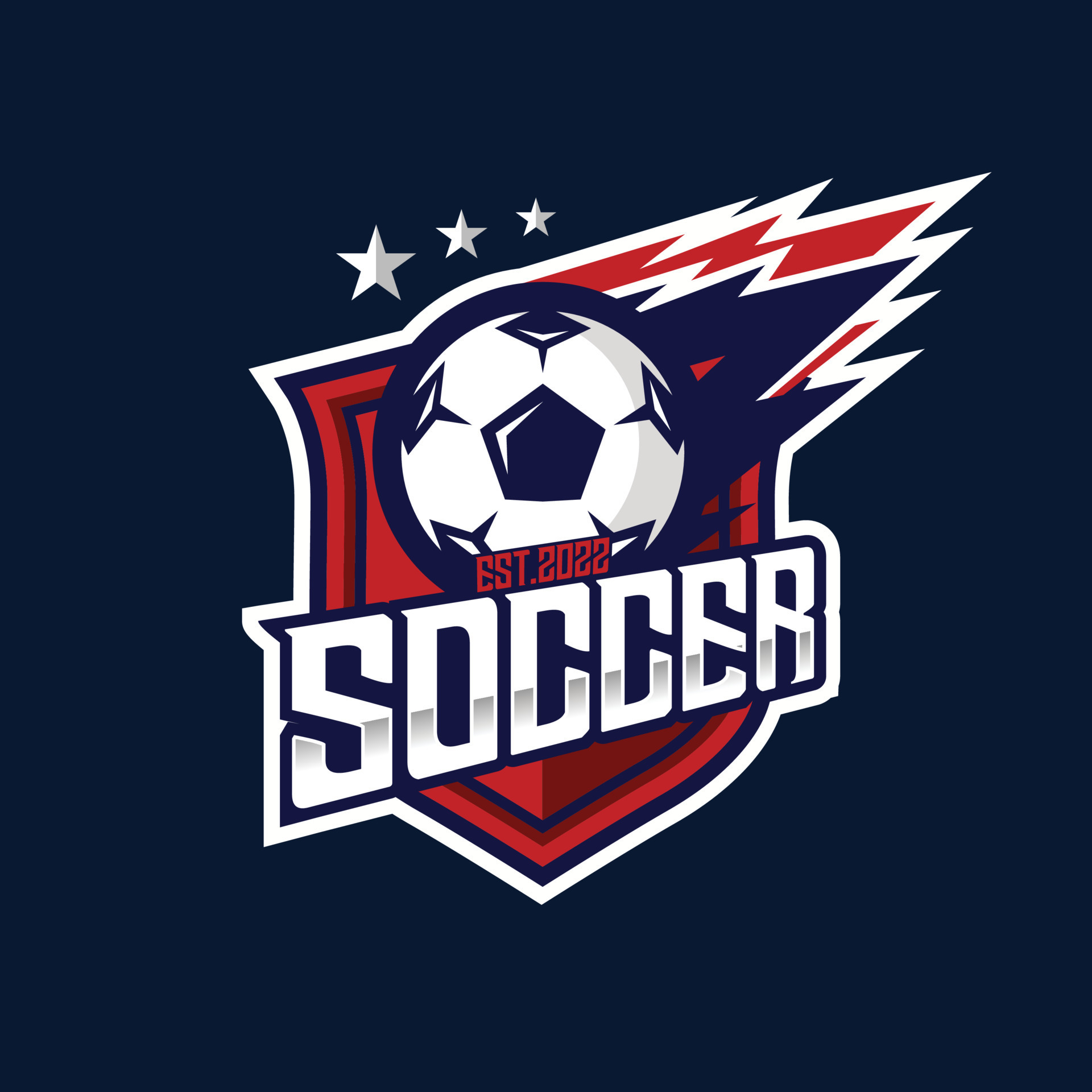 Soccer Football Badge Logo Design Templates Sport Team Identity Vector  Illustrations isolated on white Background 14856645 Vector Art at Vecteezy
