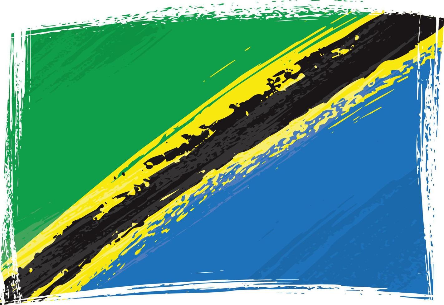 grunge, tanzania, bandera vector